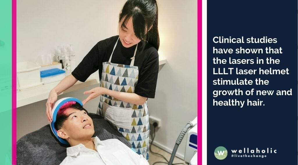 Clinical studies have shown that the lasers in the LLLT laser helmet stimulate the growth of new and healthy hair.