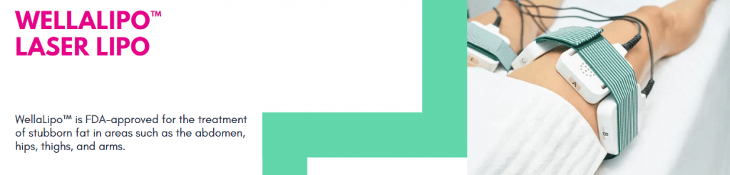 WellaLipo™ is a non-surgical body contouring treatment that can be used on all body parts. It is effective for treating areas that are not well-targeted by other treatments, and it is painless and has no downtime.  