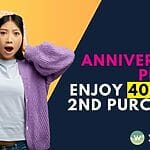 Celebrate Wellaholic's 8th Anniversary with a special promo this October! Get 40% off your second purchase for a limited period only.