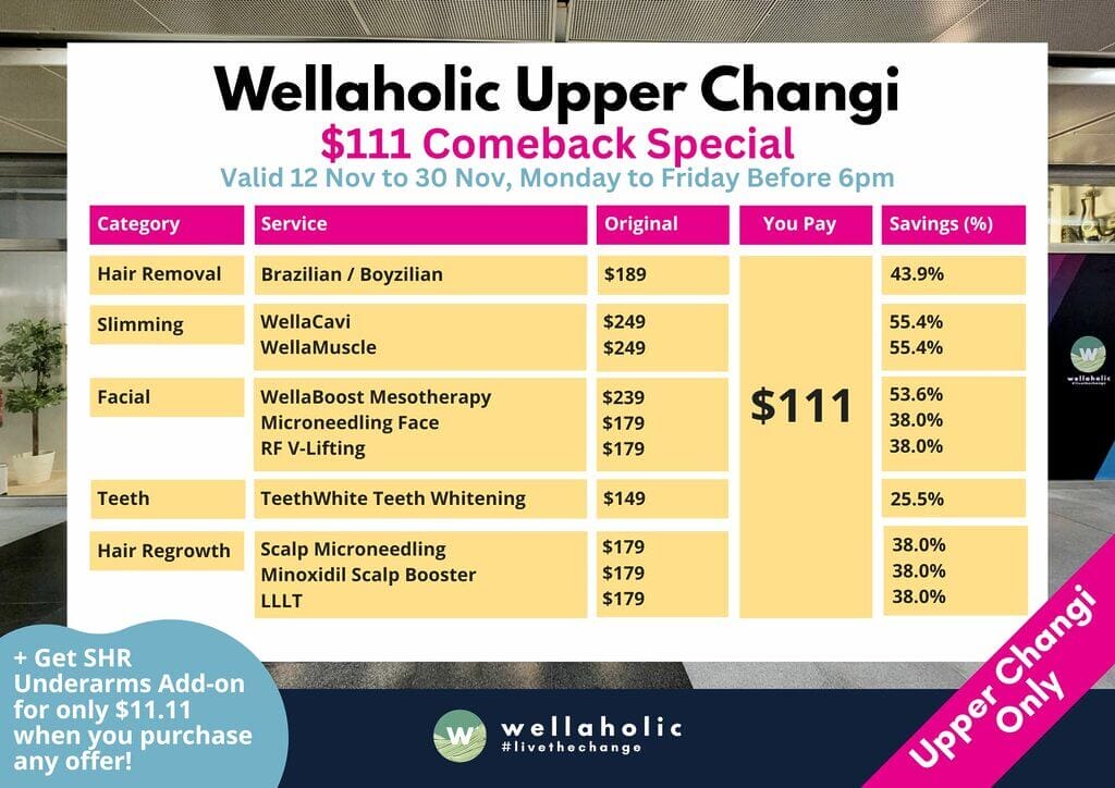 For a limited time, choose one of our most popular express treatments for the special price of just $111. This is your chance to try a new service or indulge in a long-time favourite, with savings of up to 55% off the usual price!