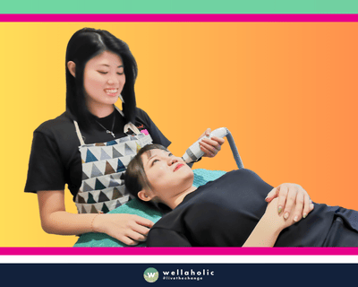 In the vibrant city of Singapore, a female customer is experiencing the innovative RF Vlift facial treatment at Wellaholic. This advanced treatment is designed to help individuals achieve their skincare goals by using radio frequency (RF) technology to rejuvenate and firm the skin. The RF Vlift facial treatment is a non-invasive procedure that uses RF energy to heat the dermis, the deepest layer of skin, stimulating collagen production and resulting in tighter, firmer skin. This process results in a more youthful and refreshed appearance, enhancing the individual’s overall look. The effectiveness of the RF Vlift facial treatment is widely recognized. Many customers have reported visible improvements in their skin texture, tone, and firmness after just a few sessions, making it a popular choice for those seeking a safe and effective skincare treatment. The male customer undergoing the treatment is in the capable hands of Wellaholic’s professional staff. Their expertise and dedication to customer satisfaction ensure a positive and comfortable experience throughout the treatment process.