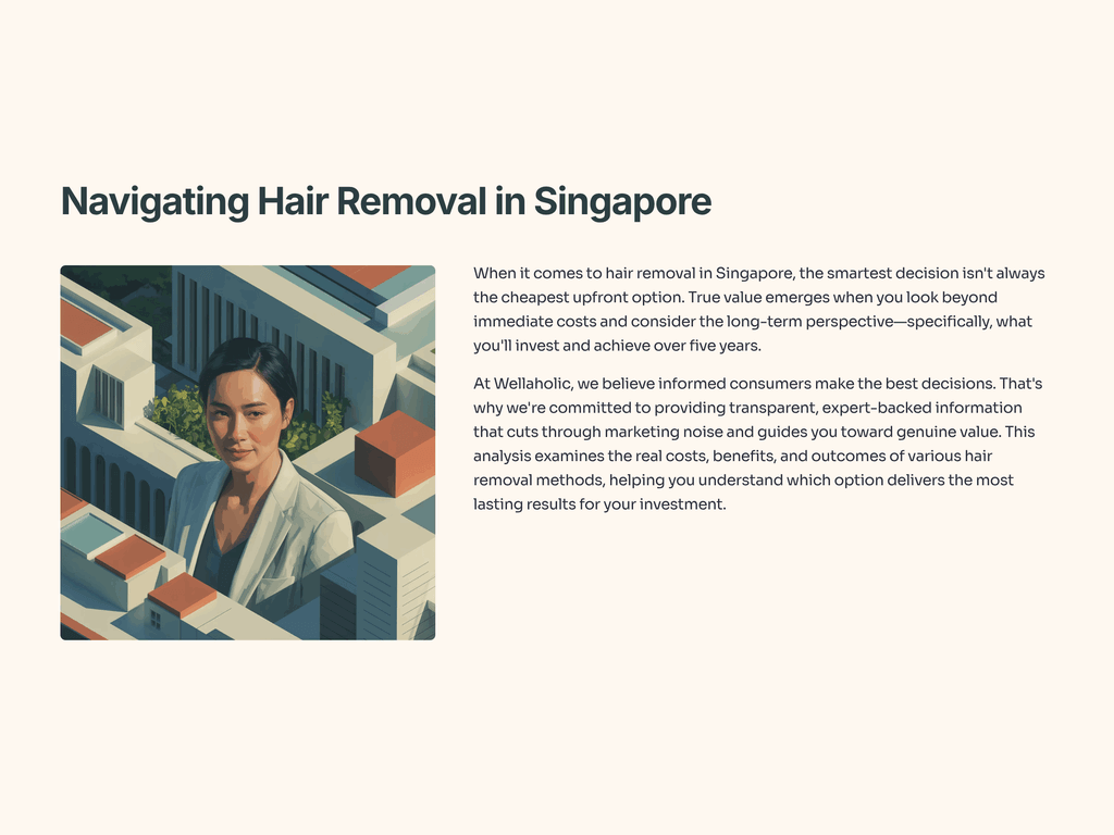 When it comes to hair removal in Singapore, the smartest decision isn't always the cheapest upfront option. True value emerges when you look beyond immediate costs and consider the long-term perspective—specifically, what you'll invest and achieve over five years.
