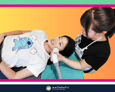 In the vibrant city of Singapore, a female customer is experiencing the innovative RF Vlift facial treatment at Wellaholic. This advanced treatment is designed to help individuals achieve their skincare goals by using radio frequency (RF) technology to rejuvenate and firm the skin. The RF Vlift facial treatment is a non-invasive procedure that uses RF energy to heat the dermis, the deepest layer of skin, stimulating collagen production and resulting in tighter, firmer skin. This process results in a more youthful and refreshed appearance, enhancing the individual’s overall look. The effectiveness of the RF Vlift facial treatment is widely recognized. Many customers have reported visible improvements in their skin texture, tone, and firmness after just a few sessions, making it a popular choice for those seeking a safe and effective skincare treatment. The male customer undergoing the treatment is in the capable hands of Wellaholic’s professional staff. Their expertise and dedication to customer satisfaction ensure a positive and comfortable experience throughout the treatment process.
