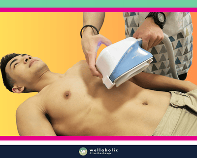 In the bustling city of Singapore, a man is availing the state-of-the-art WellaFreeze 360 fat freeze treatment at Wellaholic. This revolutionary treatment is designed to assist individuals in their journey towards achieving their desired body shape by targeting and eliminating stubborn fat cells through a process of controlled cooling. The WellaFreeze 360 fat freeze treatment is a non-surgical procedure that employs the principle of cryolipolysis to freeze and destroy fat cells, leaving the surrounding tissues unaffected. The body then naturally metabolizes and expels these dead cells over time, resulting in a more defined and contoured physique. The efficacy of the WellaFreeze 360 fat freeze treatment is well-documented. Numerous customers have reported noticeable changes after just a handful of sessions, making it a sought-after choice for those in pursuit of a safe and effective fat reduction technique.