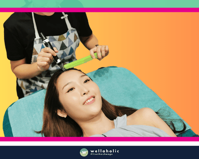 In the cosmopolitan city of Singapore, a female customer is experiencing the innovative Scalp Microneedling treatment at Wellaholic. This advanced treatment is designed to help individuals achieve their hair health goals by using microneedling technology to stimulate the scalp and promote hair growth. The Scalp Microneedling treatment is a non-invasive procedure that uses tiny needles to create micro-channels in the scalp, which triggers the body’s natural healing process and stimulates the production of growth factors that are beneficial for hair growth. This process results in healthier, thicker, and more robust hair, enhancing the individual’s overall appearance. The effectiveness of the Scalp Microneedling treatment is widely recognized. Many customers have reported visible improvements in their hair thickness and health after just a few sessions, making it a popular choice for those seeking a safe and effective hair health treatment. The female customer undergoing the treatment is in the capable hands of Wellaholic’s professional staff. Their expertise and dedication to customer satisfaction ensure a positive and comfortable experience throughout the treatment process.