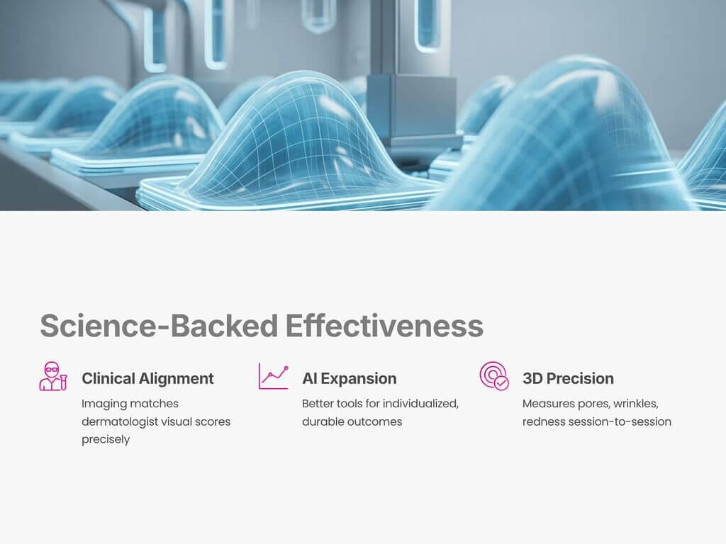 Imaging matches dermatologist visual scores precisely