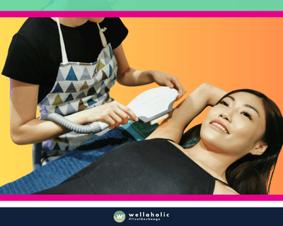 In the cosmopolitan city of Singapore, a woman is experiencing the advanced SHR (Super Hair Removal) treatment at Wellaholic. This leading-edge treatment is designed to help individuals achieve their aesthetic goals by using intense pulsed light technology to remove unwanted hair. The SHR Hair Removal treatment is a non-invasive procedure that uses pulses of light to heat the hair follicles, inhibiting their growth and eventually leading to permanent hair reduction. This method is safe for all skin types and is known for its effectiveness in removing hair from all parts of the body. The effectiveness of the SHR Hair Removal treatment is widely recognized. Many customers have reported significant hair reduction after just a few sessions, making it a popular choice for those seeking a safe and effective hair removal method. The woman undergoing the treatment is in the capable hands of Wellaholic’s professional staff. Their expertise and dedication to customer satisfaction ensure a positive and comfortable experience throughout the treatment process. In conclusion, the SHR Hair Removal treatment at Wellaholic in Singapore is a testament to the advancements in non-invasive aesthetic treatments. It offers a positive, effective, and safe solution for women seeking to reduce unwanted hair and enhance their confidence.