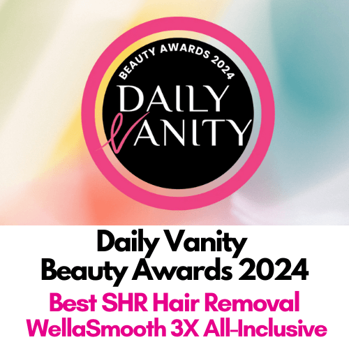 Daily Vanity Beauty Awards 2024 - Winner of Best SHR Hair Removal - WellaSmooth 3X All-Inclusive Hair Removal by Wellaholic