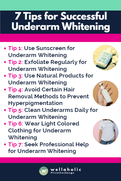 7 Tips for Successful Underarm Whitening