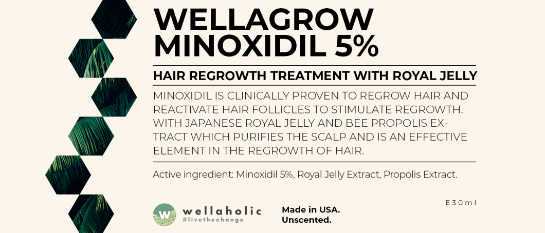 Minoxidil with Royal Jelly - Wellaholic Minoxidil with Royal Jelly - Wellaholic