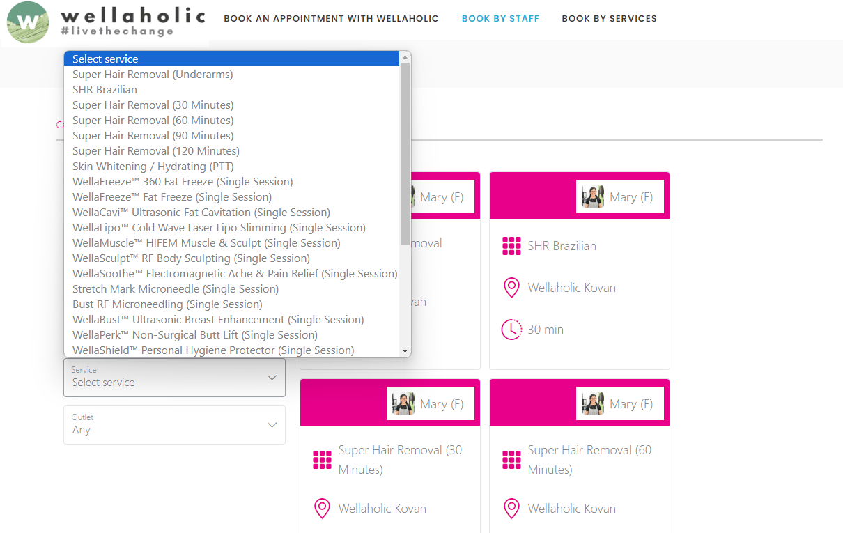 Further refine the search by Service Name.