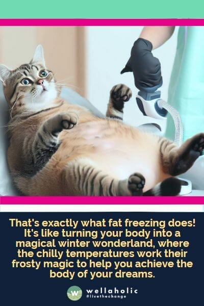 That's exactly what fat freezing does! It's like turning your body into a magical winter wonderland, where the chilly temperatures work their frosty magic to help you achieve the body of your dreams.