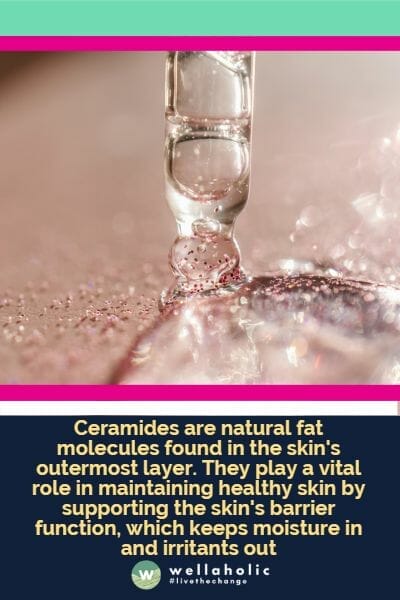 Ceramides are natural fat molecules found in the skin's outermost layer. They play a vital role in maintaining healthy skin by supporting the skin's barrier function, which keeps moisture in and irritants out