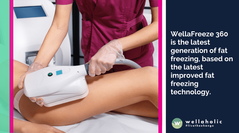WellaFreeze 360 is the latest generation of fat freezing, based on the latest improved fat freezing technology, designed for customers who are looking to freeze up to 4 body parts at once