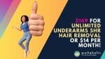 Unlimited Underarms SHR Hair Removal in Singapore