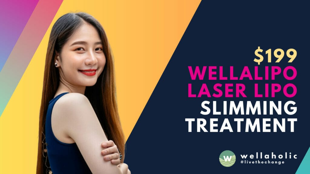 Unlock a slimmer, more confident you with Wellaholic's $199 WellaLipo Laser Lipo Slimming Treatment. Our state-of-the-art laser technology targets stubborn fat, offering a non-invasive solution for body sculpting. Safe, effective, and professionally administered, this treatment is your gateway to achieving your body goals. Book now to start your transformation journey.