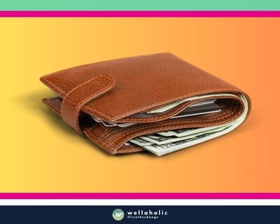 Photo of a wallet denoting the cost. 