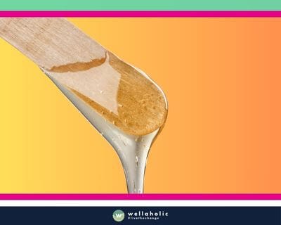 Waxing paste with Wellaholic background