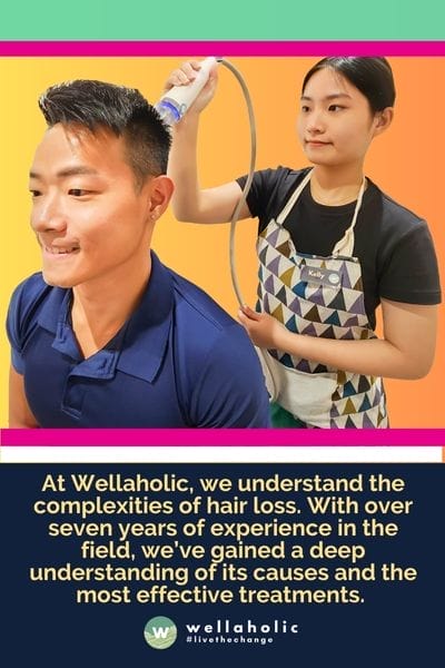 At Wellaholic, we understand the complexities of hair loss. With over seven years of experience in the field, we’ve gained a deep understanding of its causes and the most effective treatments. 