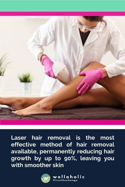 Laser hair removal is the most effective method of hair removal available, permanently reducing hair growth by up to 90%, leaving you with smoother skin