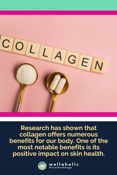 Research has shown that collagen offers numerous benefits for our body. One of the most notable benefits is its positive impact on skin health.