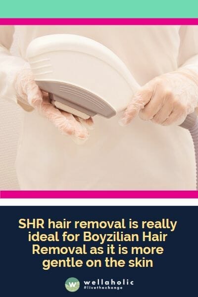 SHR脱毛对于男士的巴西脱毛来说确实非常理想，因为它对皮肤更加温和。

