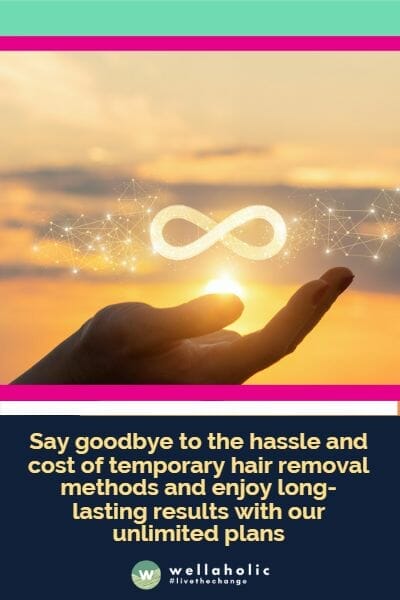 Say goodbye to the hassle and cost of temporary hair removal methods and enjoy long-lasting results with our unlimited plans