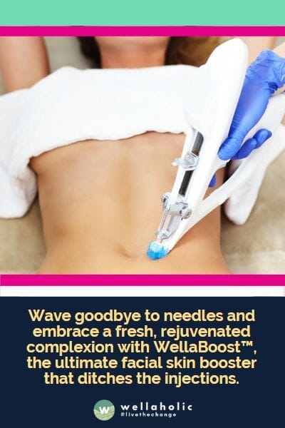 Wave goodbye to needles and embrace a fresh, rejuvenated complexion with WellaBoost™, the ultimate facial skin booster that ditches the injections.