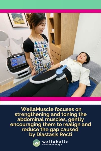  focuses on strengthening and toning the abdominal muscles, gently encouraging them to realign and reduce the gap caused by Diastasis Recti