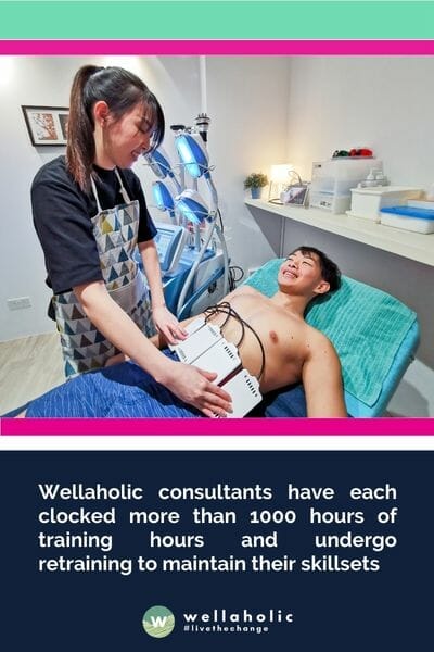 Wellaholic consultants have each clocked more than 1000 hours of training hours and undergo retraining to maintain their skillsets
