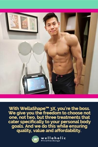 With WellaShape™ 3X, you're the boss. We give you the freedom to choose not one, not two, but three treatments that cater specifically to your personal body goals. And we do this while ensuring quality, value and affordability.