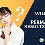 “Woman thinking with question marks in background and text asking ‘Will I get 100% permanent results from SHR?’ on a colorful Wellaholic branded banner.