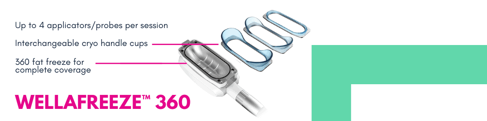 WellaFreeze™ 360 advanced fat freezing uses the latest fat freeze technology for the highest fat reduction per session.