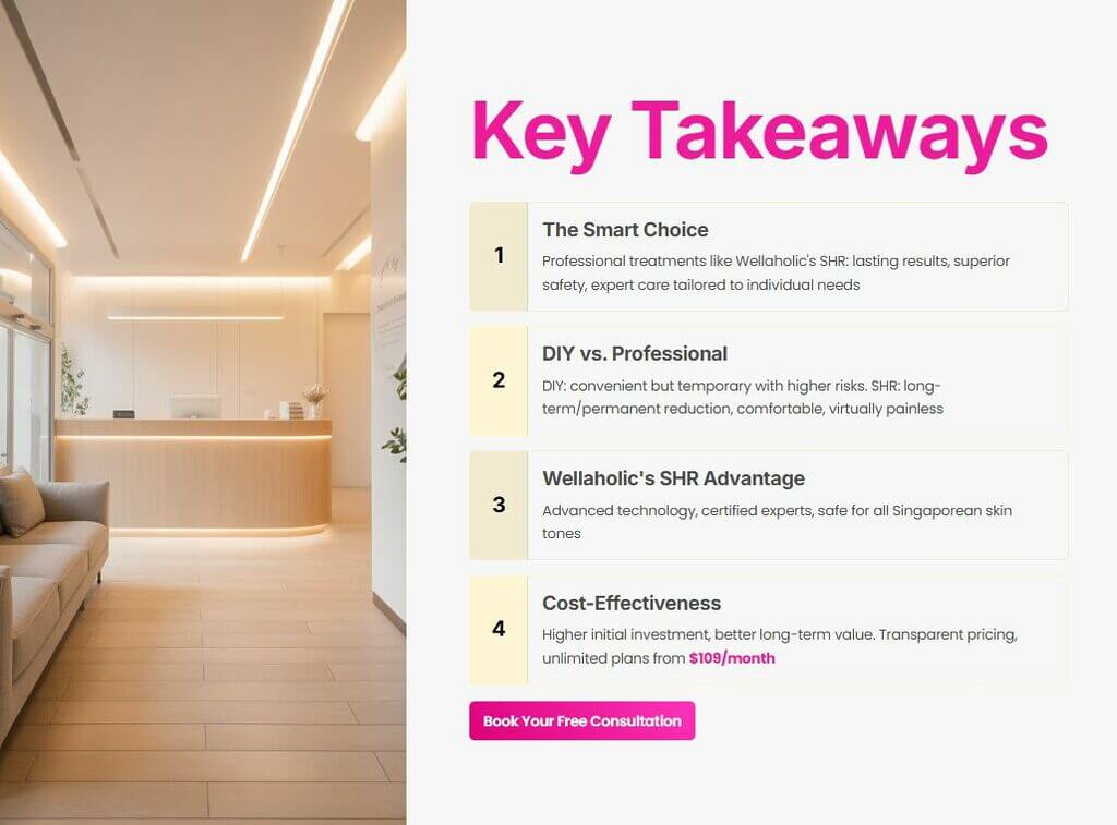 Professional treatments like Wellaholic's SHR: lasting results, superior safety, expert care tailored to individual needs