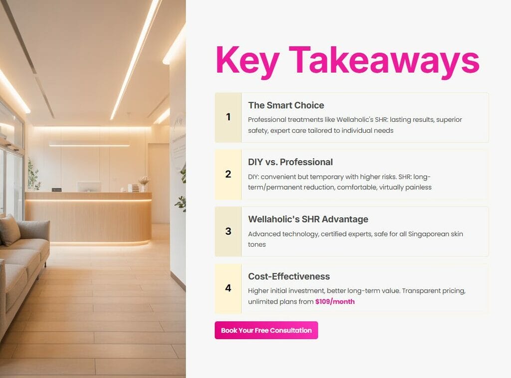 Professional treatments like Wellaholic's SHR: lasting results, superior safety, expert care tailored to individual needs