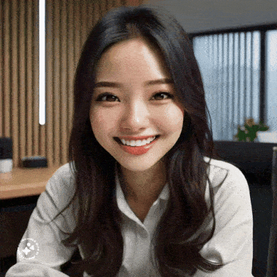 pretty modern Asian lady smiling 