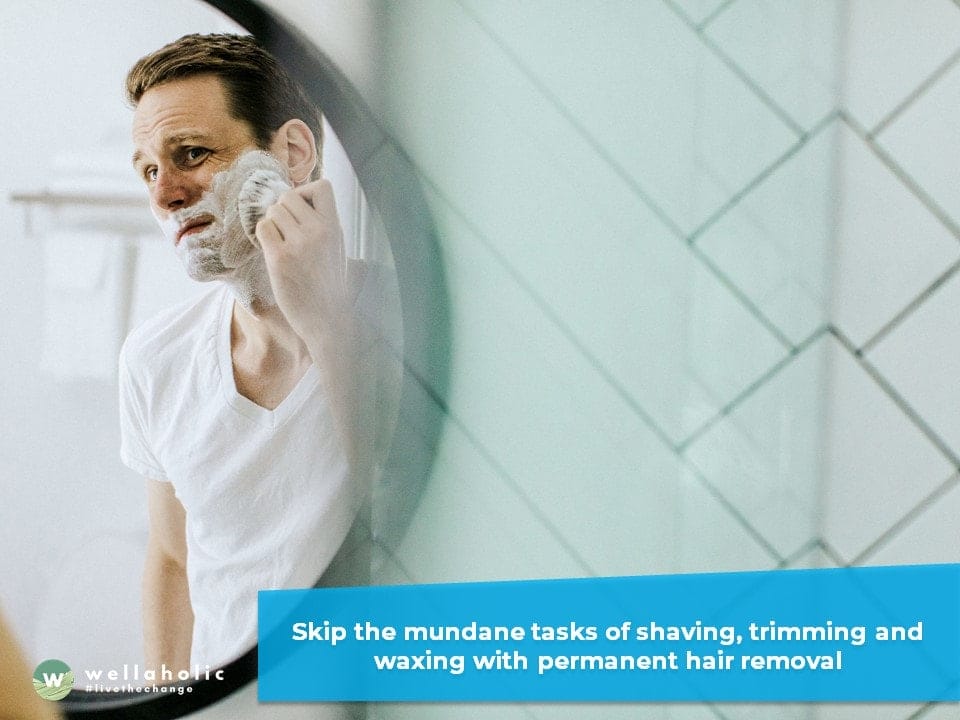 你肯定会同意剃须、修剪和脱蜡都是相当乏味且耗时的任务。通过永久脱毛,无论是激光脱毛还是拔毛,你都不必重复这些任务,也不必担心胡须再次生长。你的光滑肌肤将会持续很长时间!专注于永久脱毛,告别每天剃须等日常脱毛烦恼。